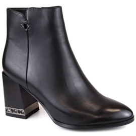 Filippo Bottines isolées avec zircon cubique Fillippo W PAW491, noir le noir 1