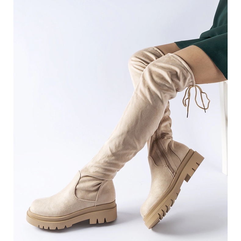 Cuissardes plates beiges de Milwake 1