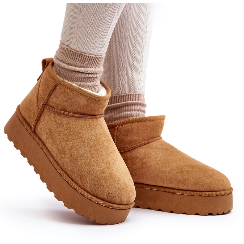 Bottes de neige à plateforme pour femmes isolées avec fourrure Camel Xamella brun 4