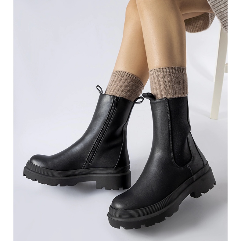 Bottines Bethesda noires légèrement isolées 1