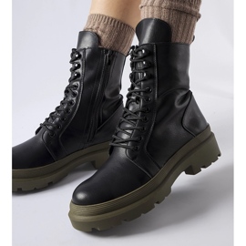 Baskets noires à semelle Quennie colorée 1