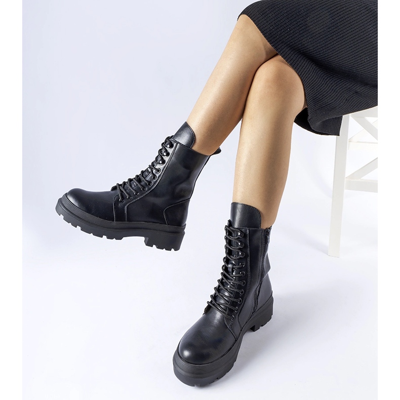 Bottines plates noires avec protecteur Zacharie le noir 1