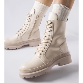 Bottines plates beiges avec protecteur Zacharie 1