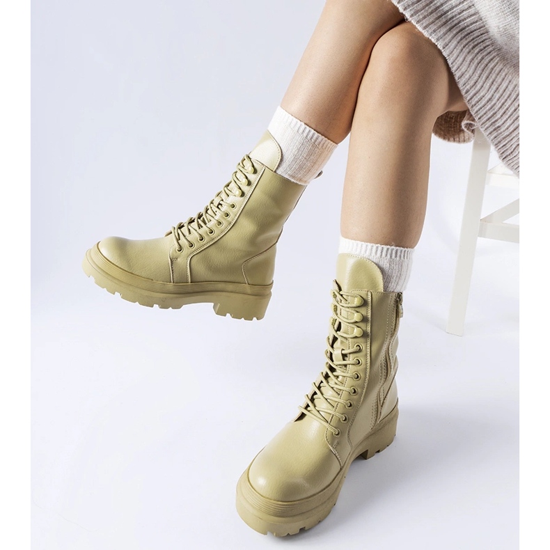 Bottines plates vertes avec protecteur Zacharie 1