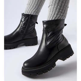 Bottines noires avec tige décorative par Garrett 2