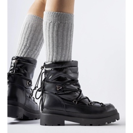 Boots de neige noires avec revers Eagleville le noir 2