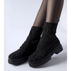 Bottines Arlington noires à tige chaussette le noir 1