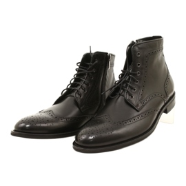 Bottines Brogs homme, noires, à lacets Pilpol PW6037 le noir 3