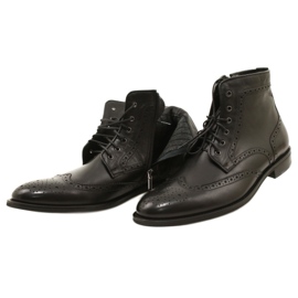 Bottines Brogs homme, noires, à lacets Pilpol PW6037 5