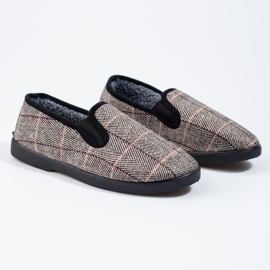 Chaussons confortables pour hommes gris de Shelovet 1