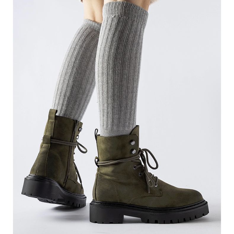 Bottines plates vertes avec protecteur Brattle 1