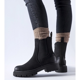 Bottines isolées mates Piedalue noires 1