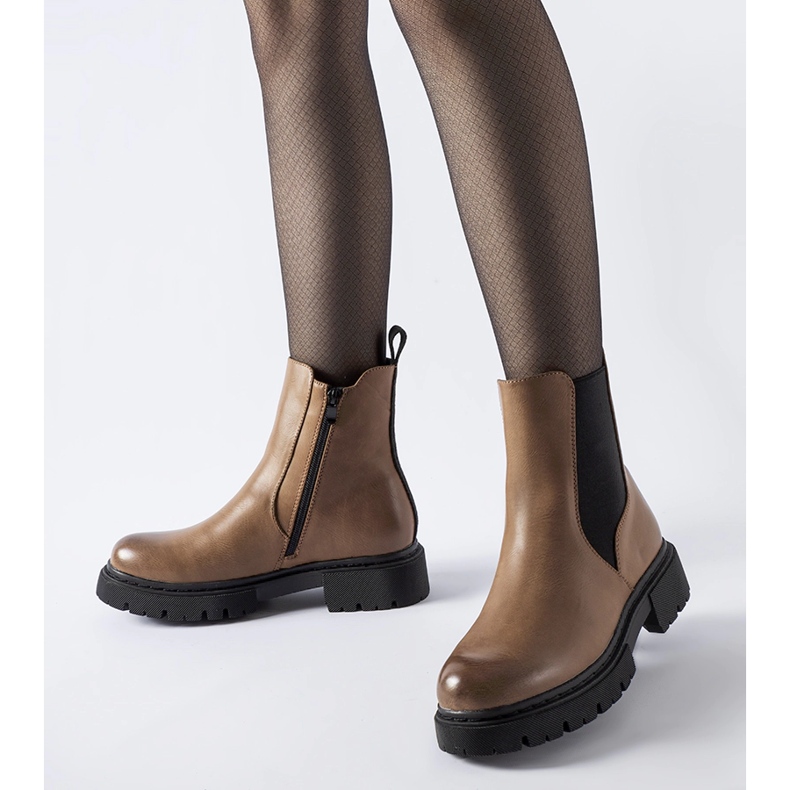 Bottines Piedalue isolées marron brun 1