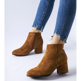 Bottines à talons bas marron Mapleview brun 1