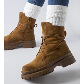 Bottines marron à bout usé de Vadnais brun 1