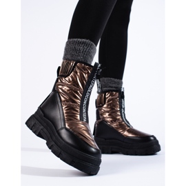 Bottes de neige pour femmes sur la plateforme Vinceza d'or 1
