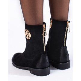 SHELOVET Bottines femme en daim noir Potocki le noir 4