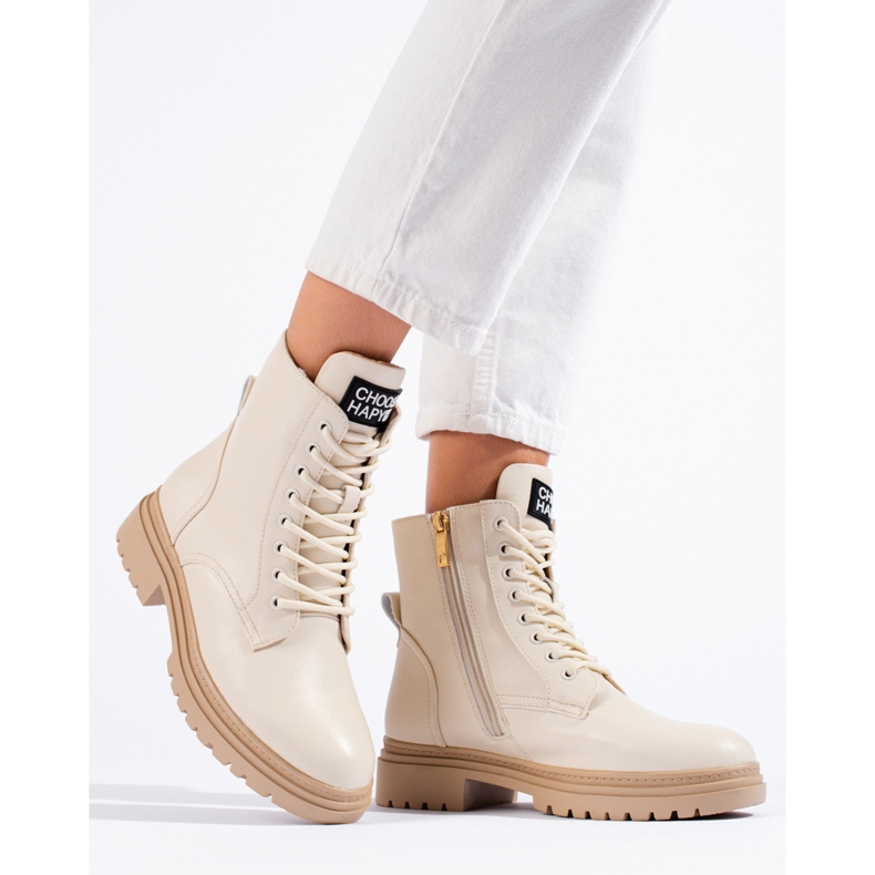 W. Potocki Pantalon ouvrier beige pour femme de Potocki 1 W. Potocki Pantalon ouvrier beige pour femme de Potocki 1