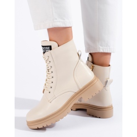 W. Potocki Pantalon ouvrier beige pour femme de Potocki 2 W. Potocki Pantalon ouvrier beige pour femme de Potocki 2