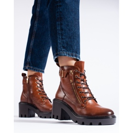 W. Potocki Bottines à talons hauts marron pour femmes de Potocki brun 4