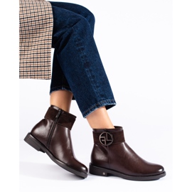W. Potocki Low boots marron à talon plat de Potocki brun 3