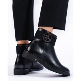 W. Potocki Bottines basses noires à talon plat de Potocki le noir 2