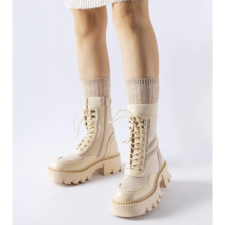 Chaussures de travail beiges à semelle massive Olona 1