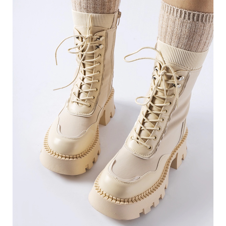 Chaussures de travail beiges à semelle massive Olona 2