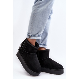 Bottes De Neige Pour Femmes Sur Une Plateforme Massive Avec Franges, Noir Lirico le noir 2