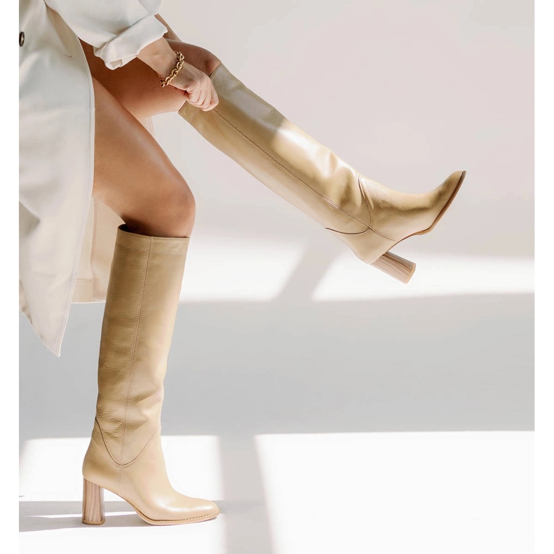 Marco Shoes Bottes à talons hauts beige 2