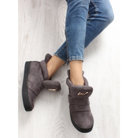 Baskets en daim gris GF-jx29 5