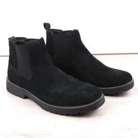 Filippo M PAW499A Bottines Chelsea à enfiler en cuir noir 2