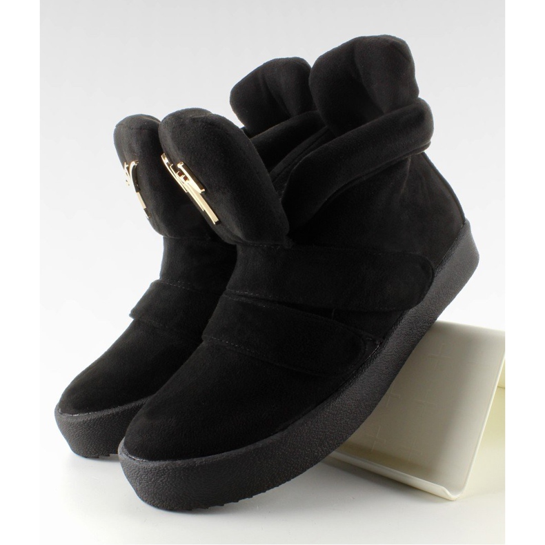 Baskets en daim noir GF-jx29 le noir 2