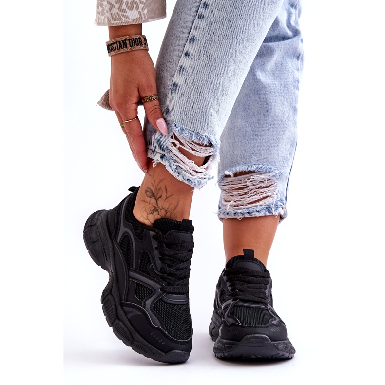 Chaussures de sport noires pour femmes le noir 7