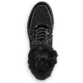 Bottes en cuir isolées en cuir noir Rieker 93312-00 sur la plate-forme 2