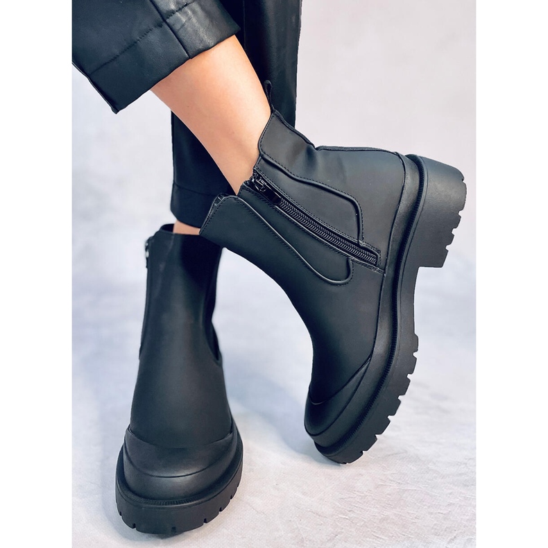 Bottines Jodhpur Carey noires 1