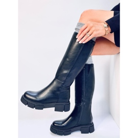 Bottes pour femmes à semelle épaisse Baker Noir le noir 1