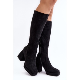 Bottes isolées à talons épais pour femmes, noir Layala le noir 1