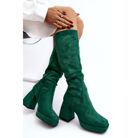 Bottes isolées à talons massifs pour femmes, vert Layala 5