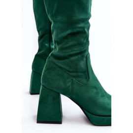 Bottes isolées à talons massifs pour femmes, vert Layala 7