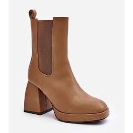 Bottes pour femmes à plateforme et talon haut, marron Stelares brun 1