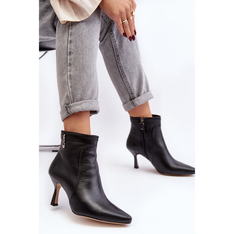 Bottines Femme En Cuir Maciejka 06301-01 Noir le noir 1