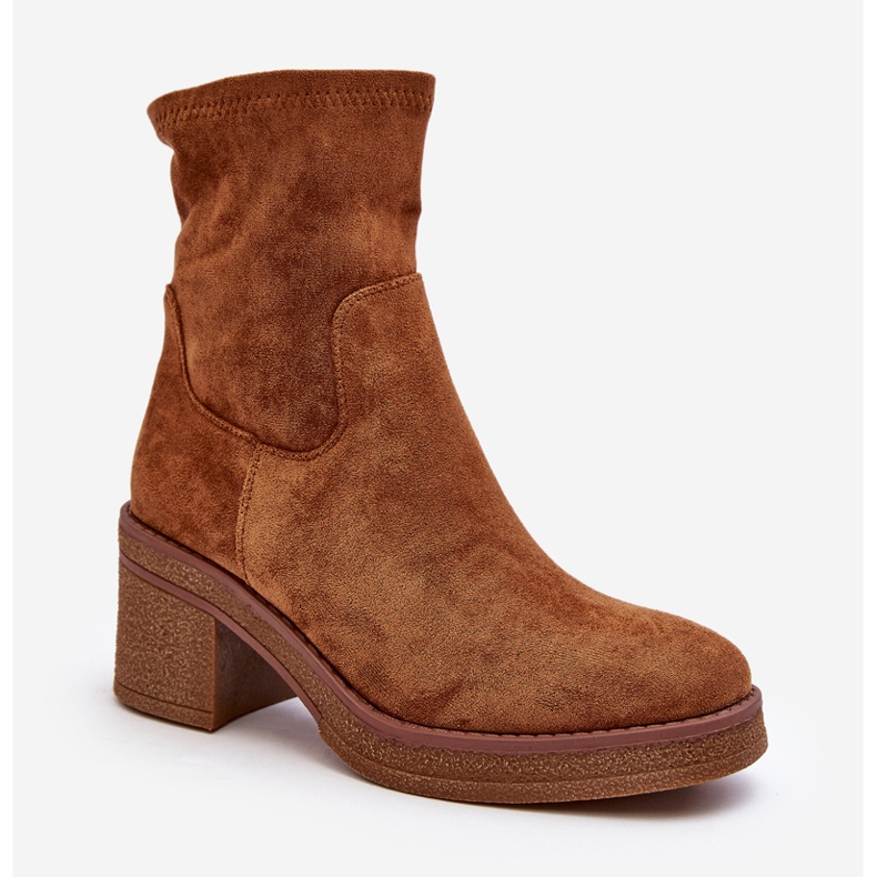 Bottines à talons hauts Argastis Camel pour femmes brun 1