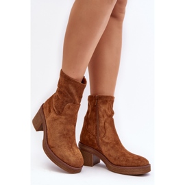Bottines à talons hauts Argastis Camel pour femmes brun 2