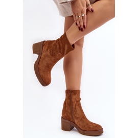 Bottines à talons hauts Argastis Camel pour femmes brun 3