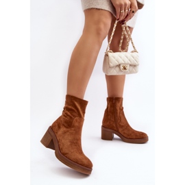 Bottines à talons hauts Argastis Camel pour femmes brun 4