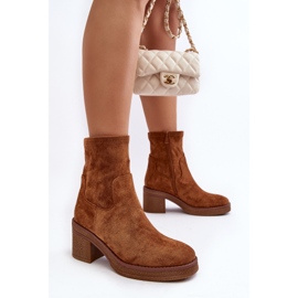 Bottines à talons hauts Argastis Camel pour femmes brun 5