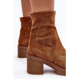 Bottines à talons hauts Argastis Camel pour femmes brun 8