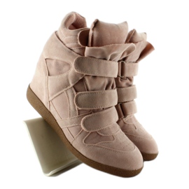 Baskets en daim rose JT19 3