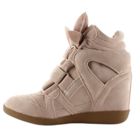 Baskets en daim rose JT19 1